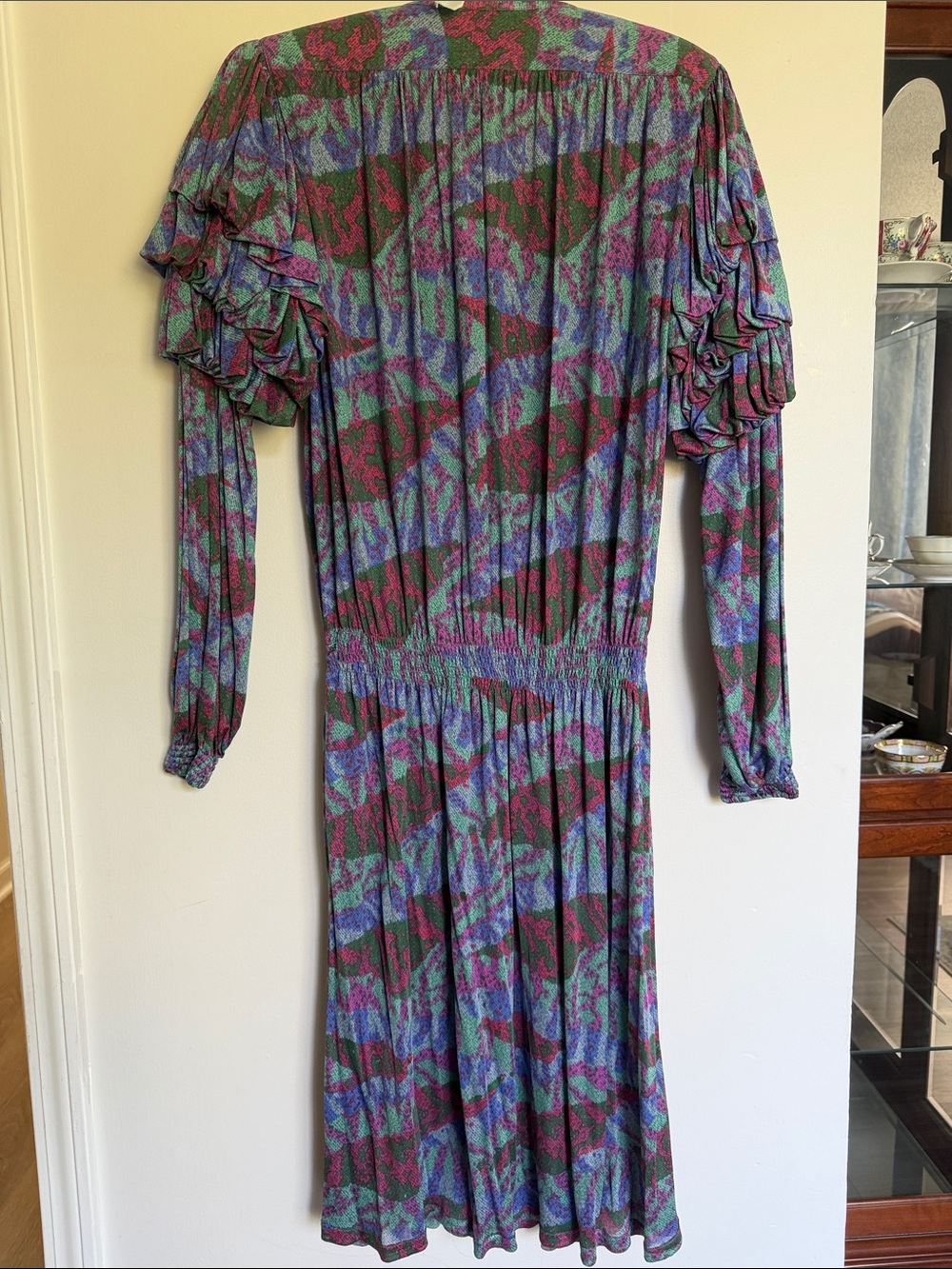 Missoni Women Dress 100% Silk in Green/Purple/Pink Print - Picture 3 of 8